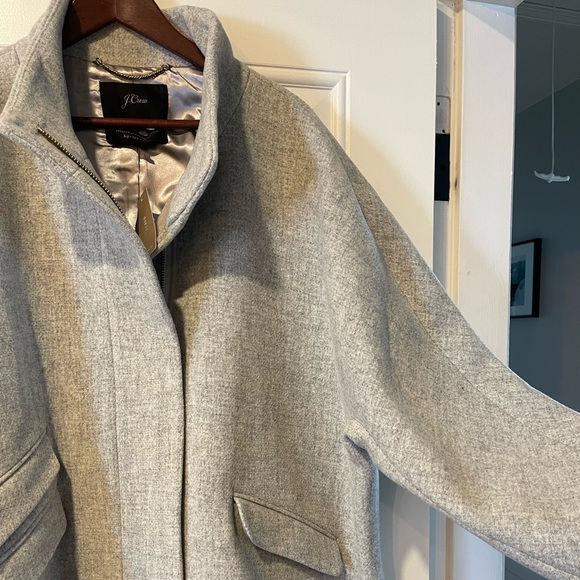 NWT J. Crew Cocoon Coat in Italian stadium-cloth wool - Picture 7 of 9